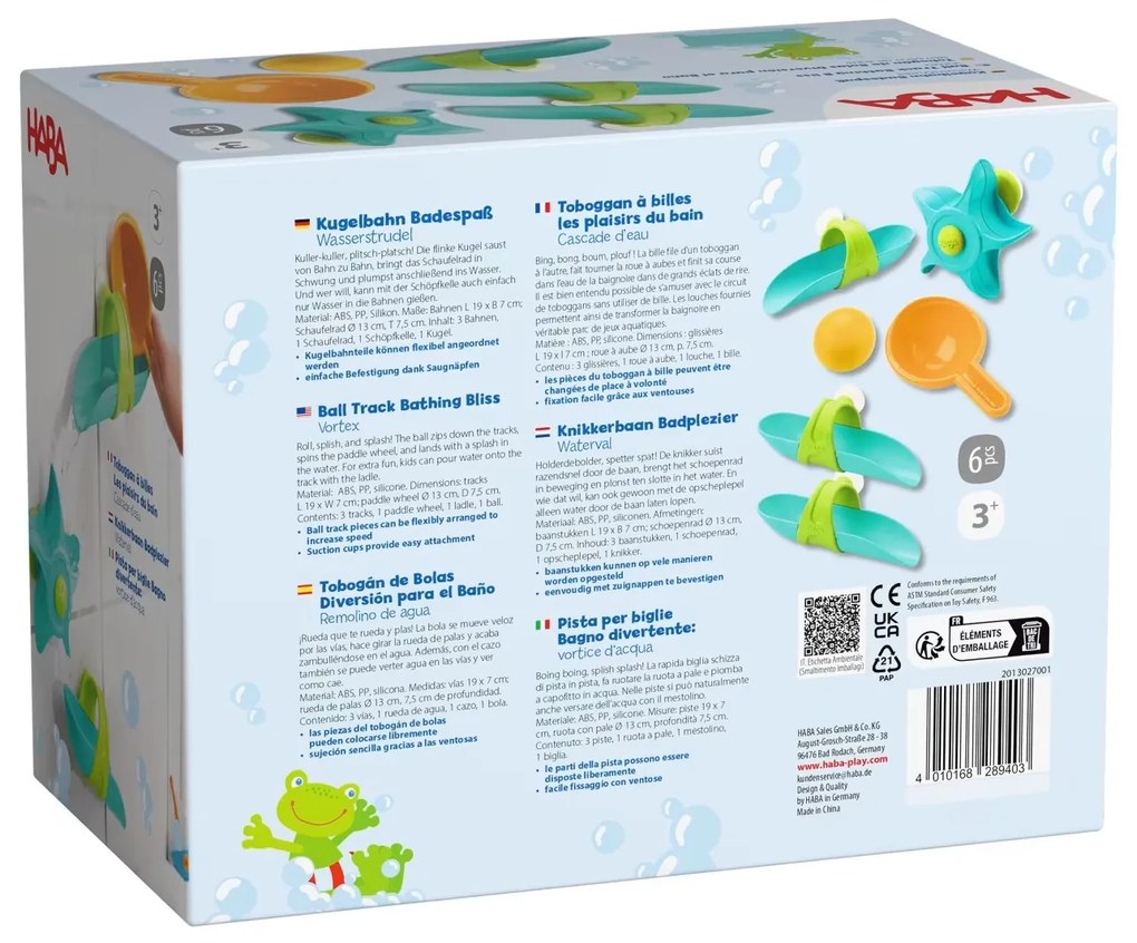 Pista per biglie da bagno - mulino ad acqua