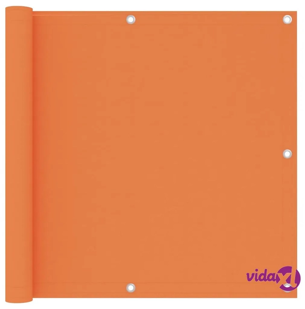 vidaXL Paravento Balcone Arancione 90x400 cm Tessuto Oxford