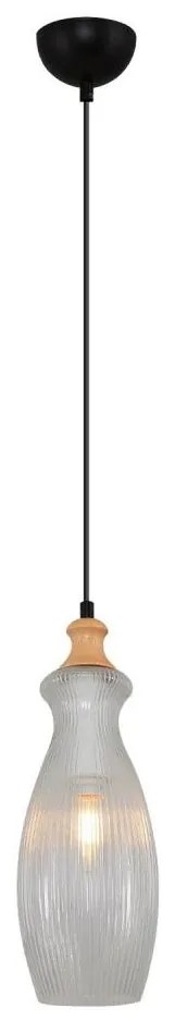 Lampada a sospensione con cavo BOTTLE 1xE14/4W/230V trasparente