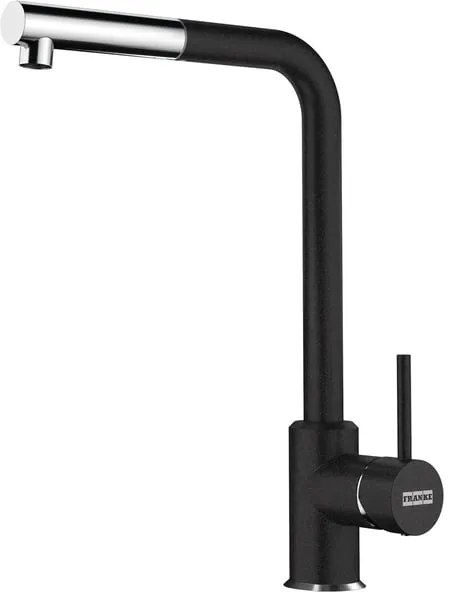 Rubinetto da cucina con doccetta a L Sirius nero lucido FRANKE