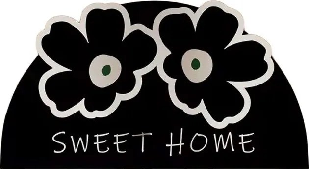 Tappetino per il bagno nero 60x100 cm Miedo – Foutastic