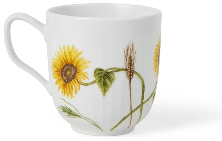 Tazza bianca in porcellana con motivo floreale 330 ml Hammershøi Summer - Kähler Design