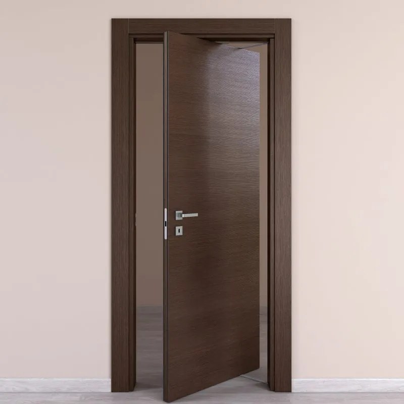 Porta tamburata rototraslante Timber wengé L 70 x H 210 cm destra