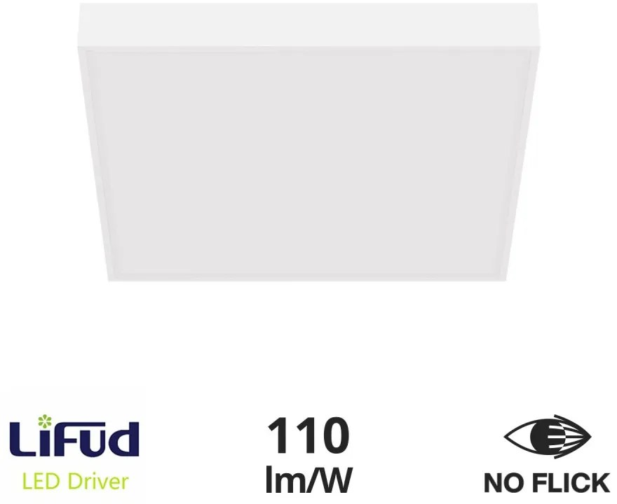 Plafoniera LED 60x60 40W IP40 No-Flickering - LIFUD Driver Colore Bianco Freddo 6.000K