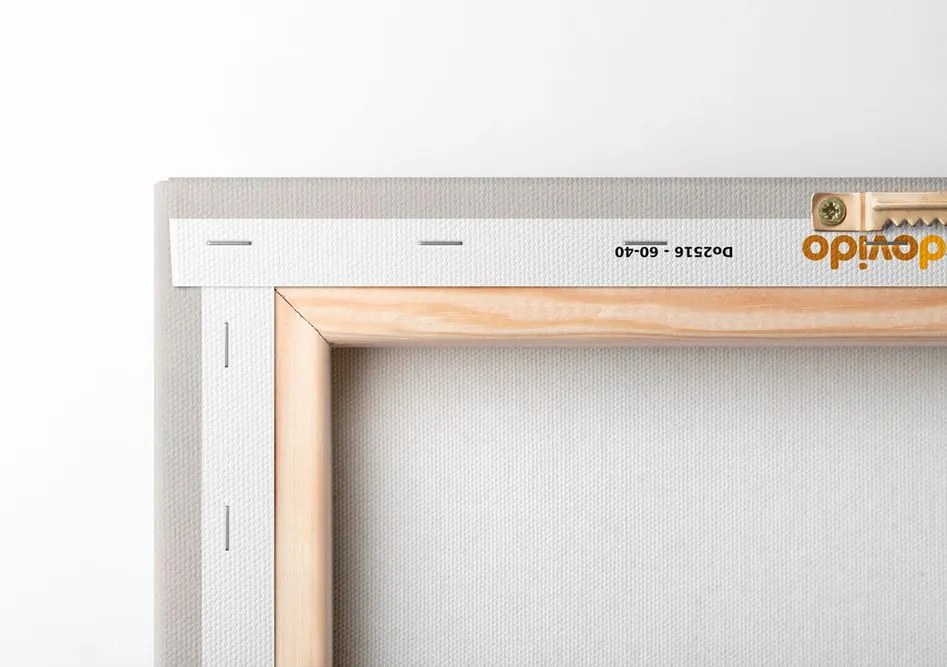 Stampa su tela – Foglie di rame minimaliste
