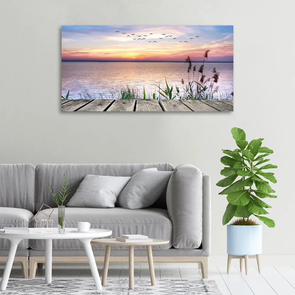 Quadro vetro Mare Patki Cielo Paesaggio 100x50 cm 2 appendini