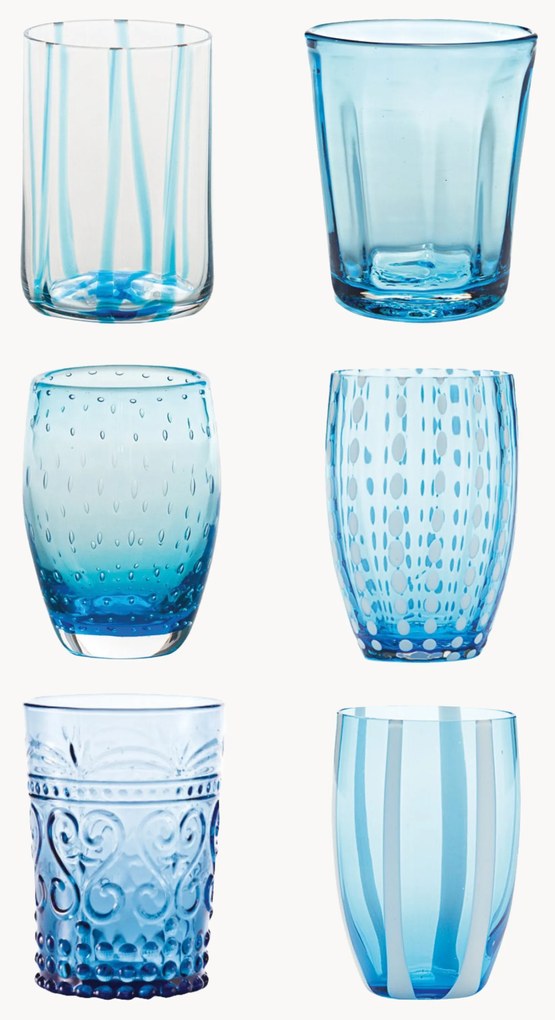 Set di 6 bicchieri fatti a mano Melting