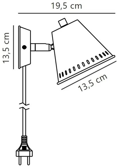 Nordlux - Faretto da parete PINE 1xGU10/15W/230V