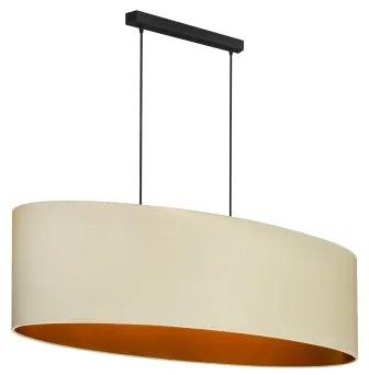 Duolla - Lampadario a sospensione con filo OVAL VEGAN 2xE27/15W/230V color crema