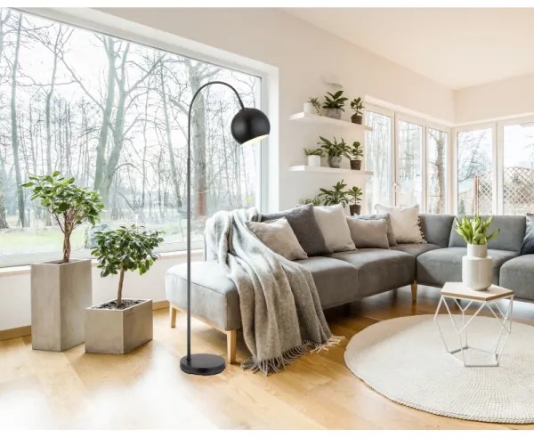 Globo 24779B - Lampada con piedistallo BENNO 1xE27/60W/230V nero