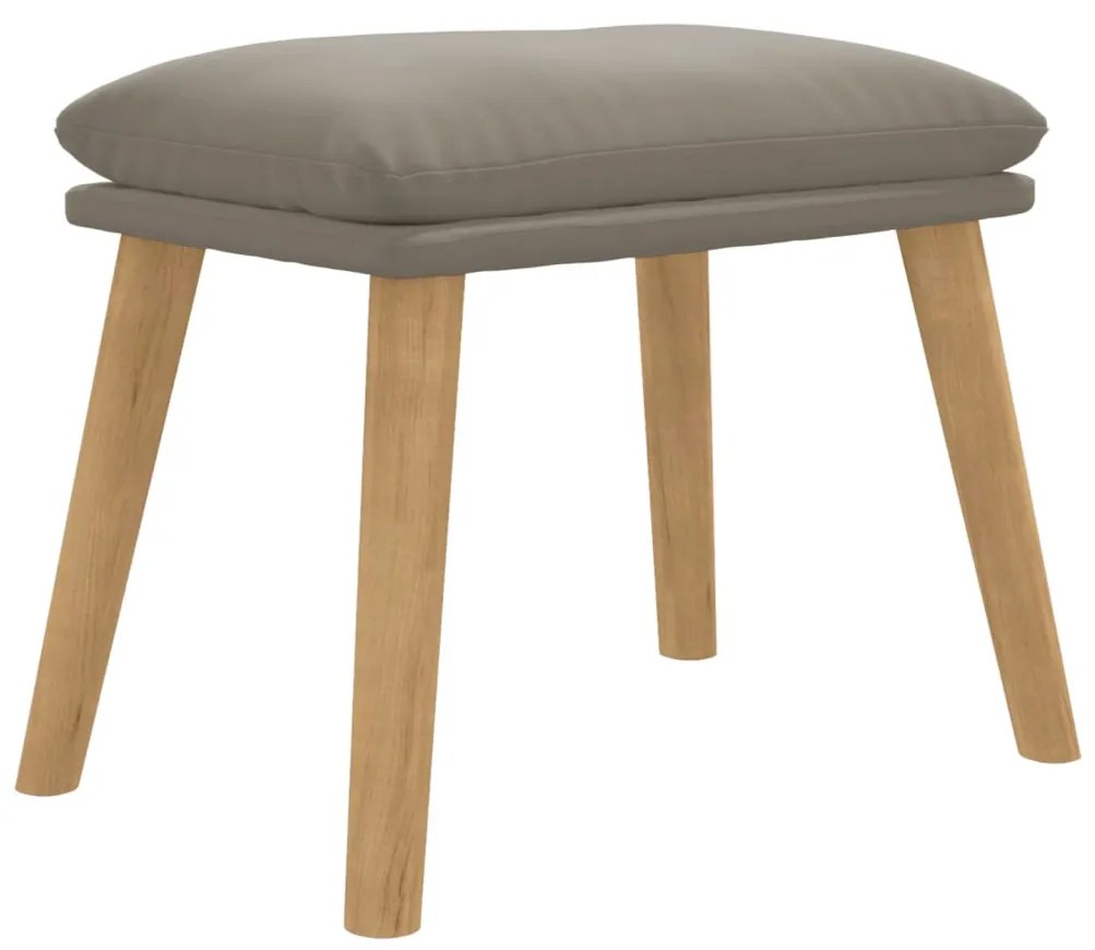 Poggiapiedi grigio chiaro 45x29,5x35 cm in velluto