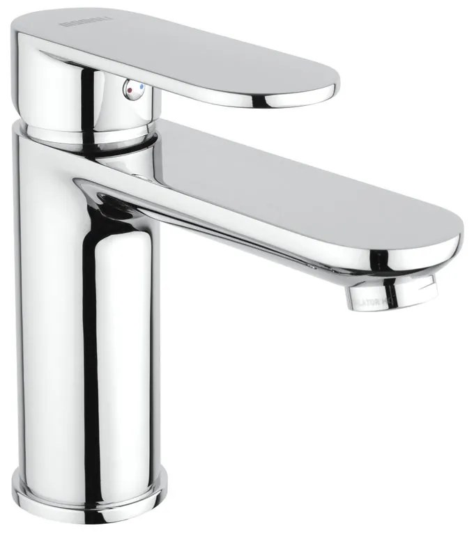 Rubinetto per lavabo a canna bassa getto aerato Poseidone argento cromato lucido MAMOLI
