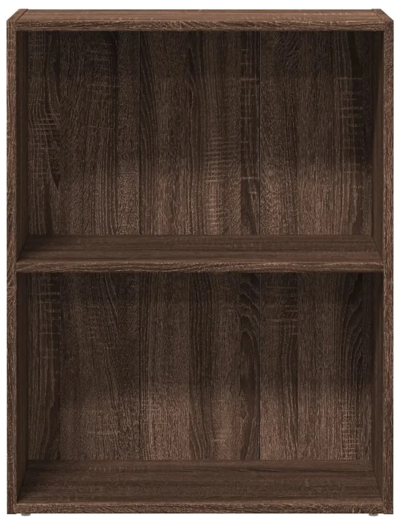 Libreria rovere marrone 60x30x77 cm in legno multistrato