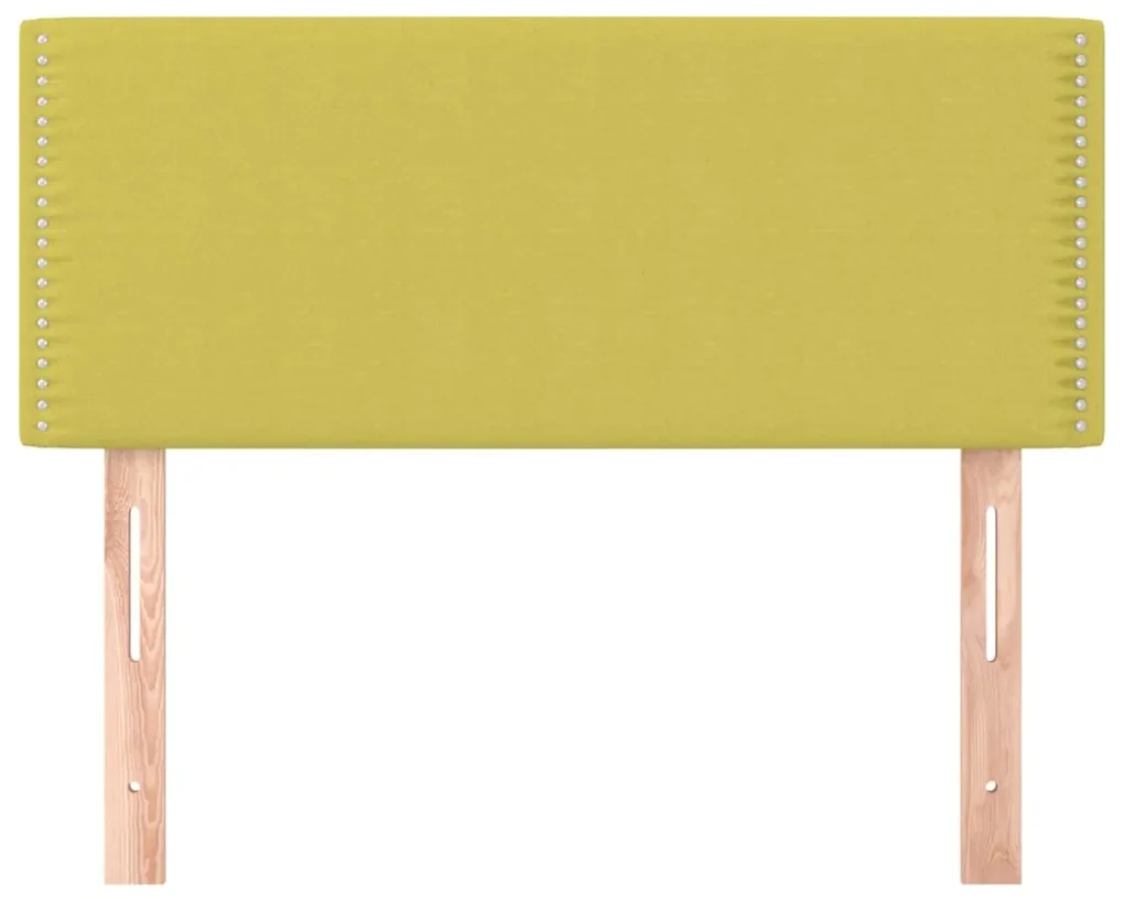 Testiera verde 100x5x78/88 cm in tessuto