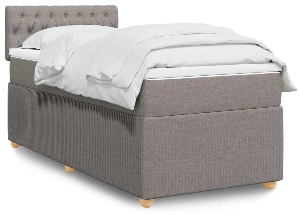 Giroletto A Molle Con Materasso Tortora 90x190 Cm İn Tessuto /