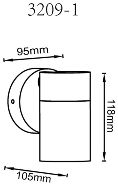 Globo 3209-1 - Faretto da parete PIPER 1xGU10/35W/230V