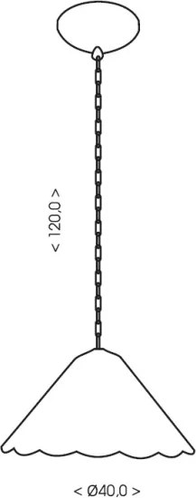 Brilagi - Lampadario Tiffany in vetro colorato con catena FOLIA 1xE27/60W/230V Ø 40 cm
