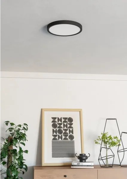 Eglo 901299-LED Plafoniera FUEVA LED/14,2W/230V 2700/4000/6500K Ø27,8cm nero