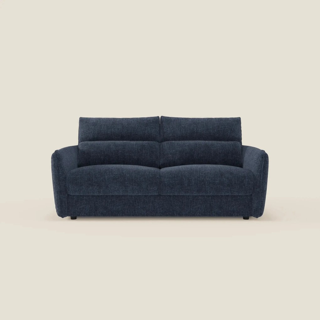 Elios Divano letto con morbidi cuscini spalliera in tessuto smacchiabile T24 blu notte