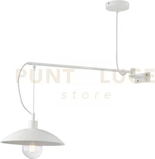 Applique a parete eldorado bianca 1 luce attacco e27 83x30x128cm in...