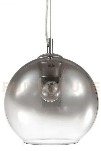 Nemo sospensione 1 luce attacco e27 20cm in vetro soffiato cromo sf...
