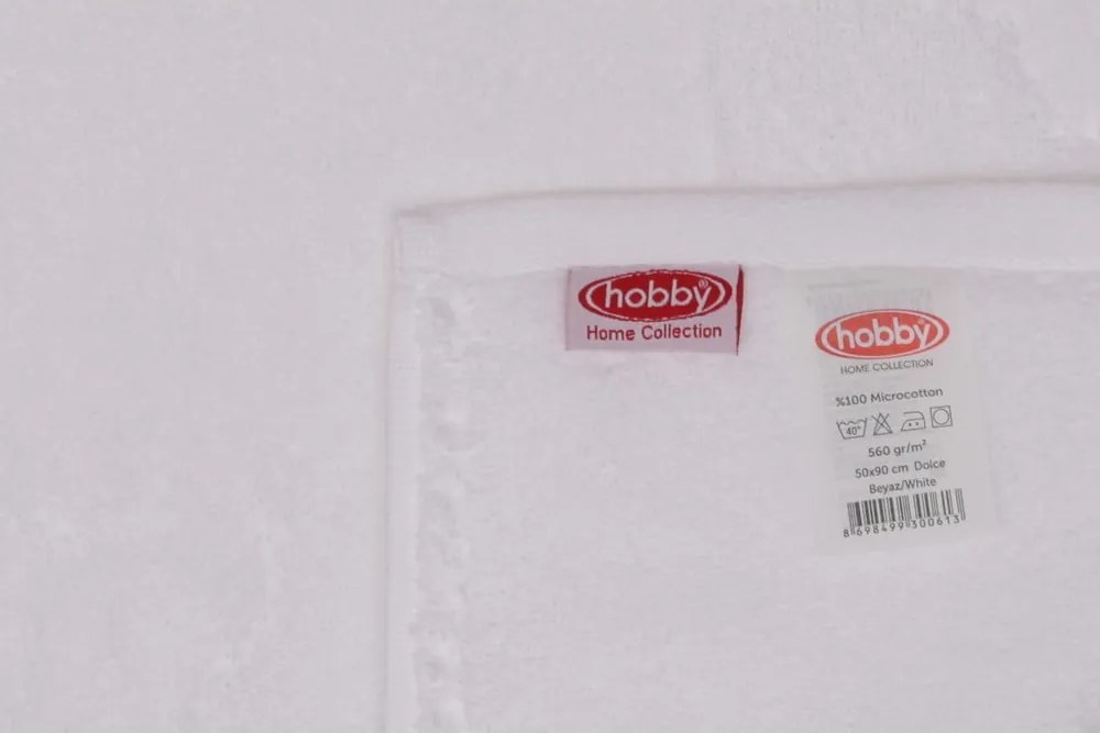 Set di 2 asciugamani in cotone bianco , 50 x 90 cm Dolce - Foutastic