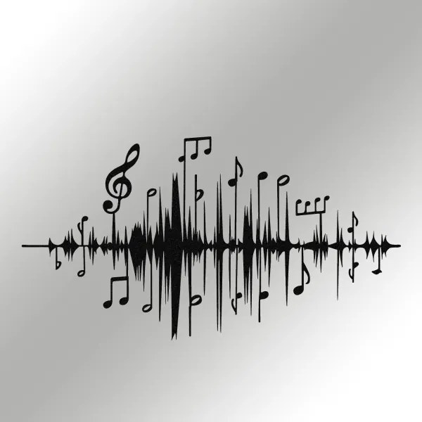 Decorazione da muro 69x37 cm appunti metallo