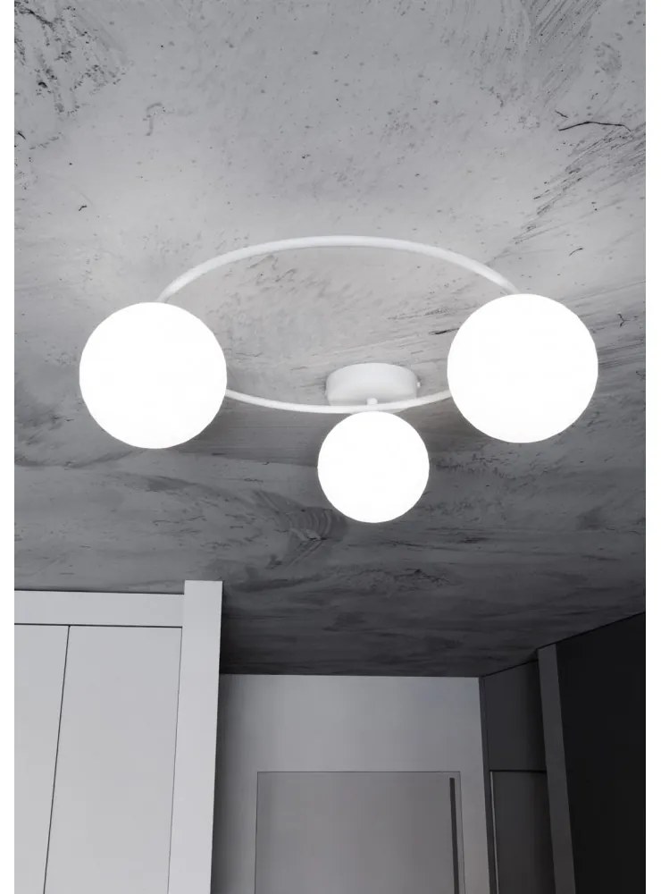 Lampada da soffitto in acciaio SOPRA 3 da interno 3xE14 Colore del corpo Bianco