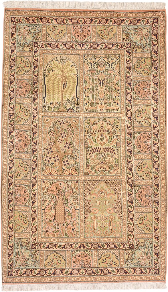 Cashmere Silk Tappeto orientale 160 x 100 (Indian) Annodato A Mano