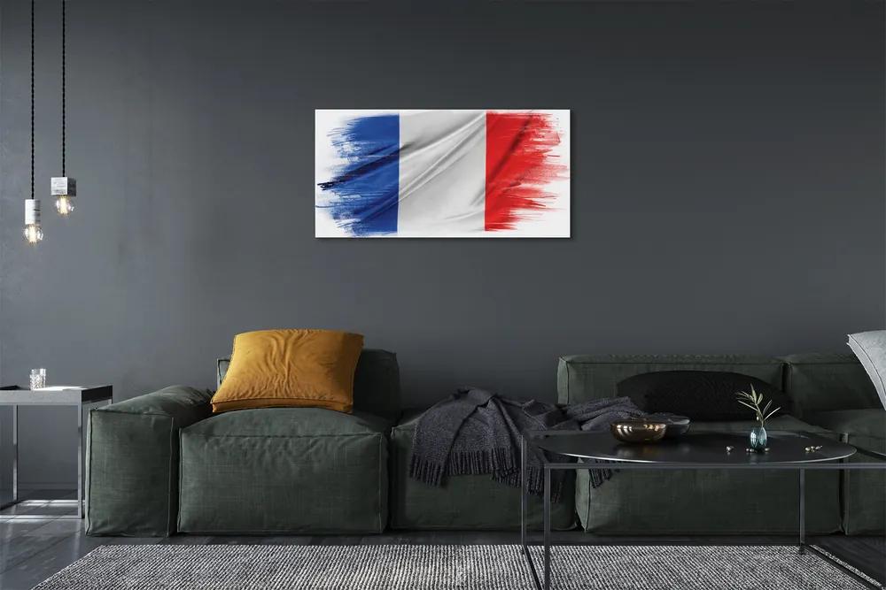 Quadro su tela Flag della Francia 100x50 cm