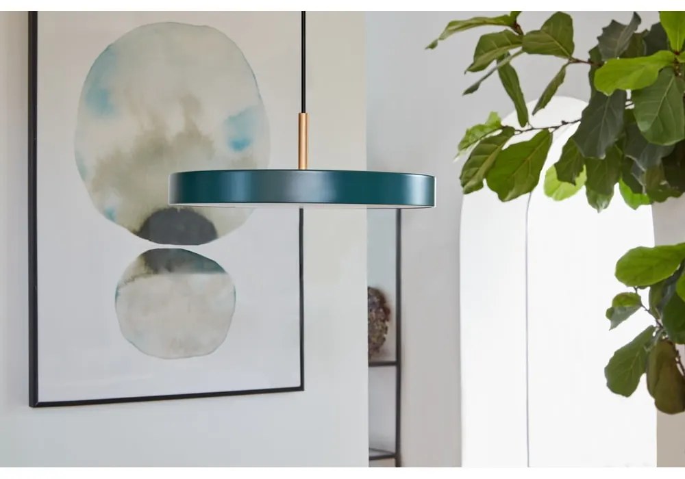 Lampada a sospensione LED verde scuro con paralume in metallo ø 31 cm Asteria Mini - UMAGE