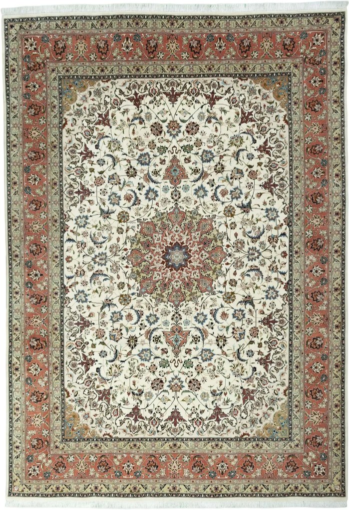Tabriz Tappeto 250 x 360 Beige (Iran) Annodato A Mano