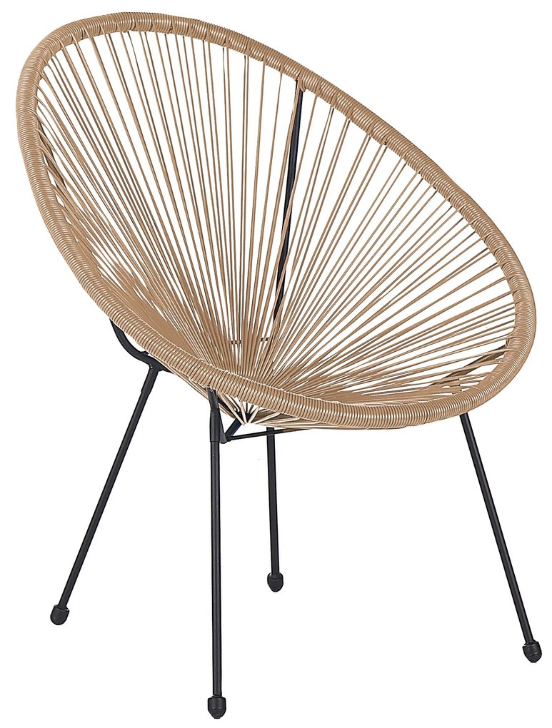 Set tavolo e sedie da balcone spaghetti beige ACAPULCO II Beliani