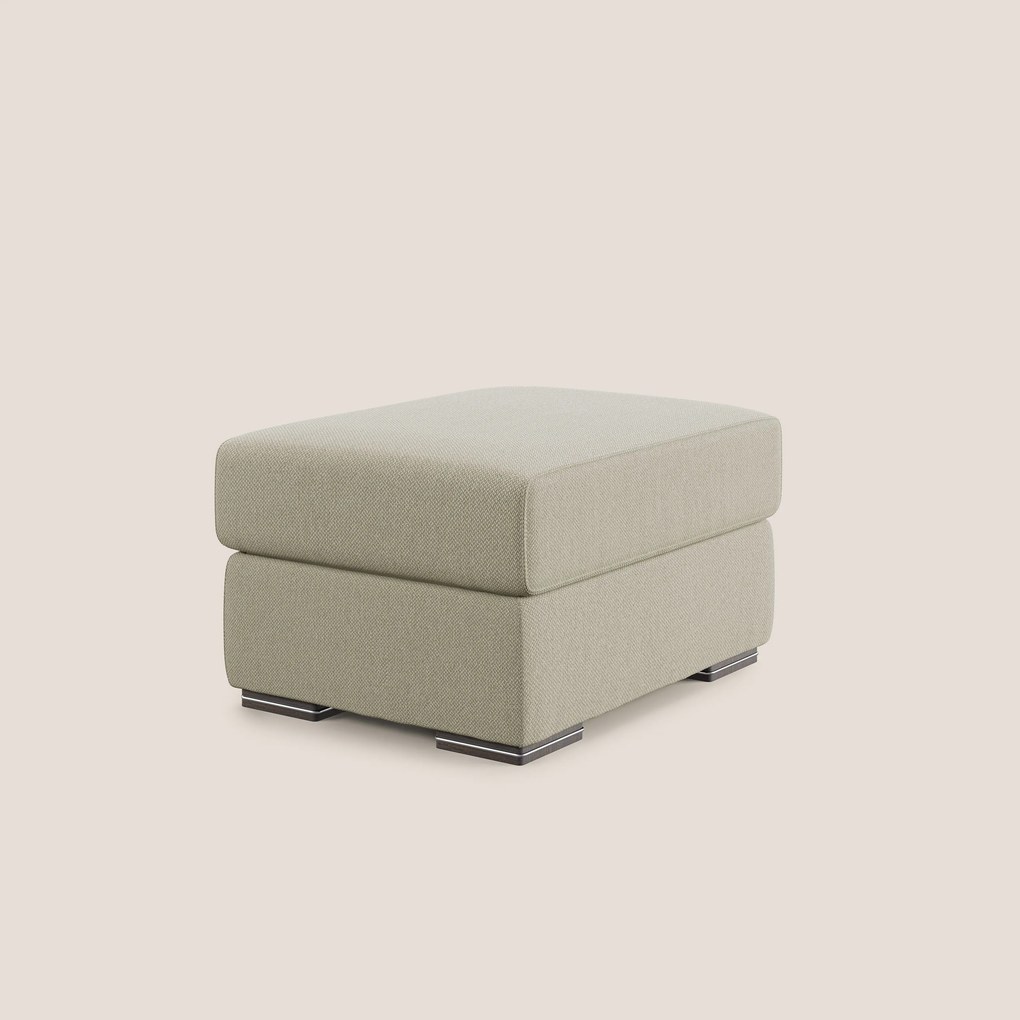 Sun pouf apribile contenitore in tessuto smacchiabile ad acqua T05 panna