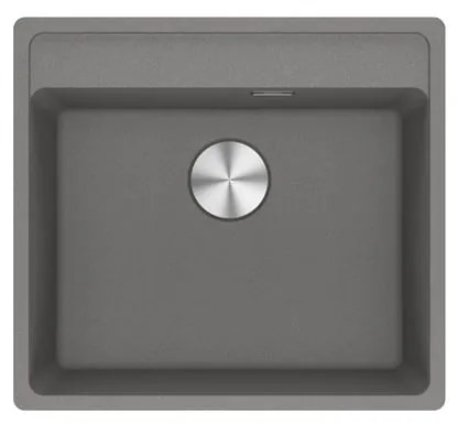 Lavello integrato 1 vasca in fragranite argento FRANKE Maris L 51 x L 56 cm