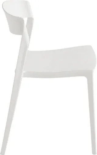Sedia in polipropilene impilabile Bianco per interni ed esterni - GEMMA 2 sedie