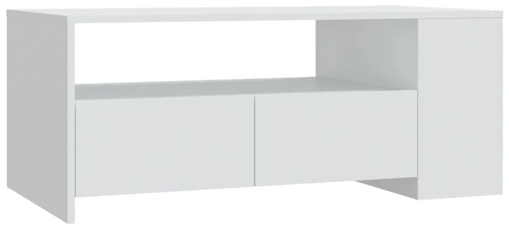 Tavolino da Salotto Bianco 102x55x42 cm in Legno Multistrato