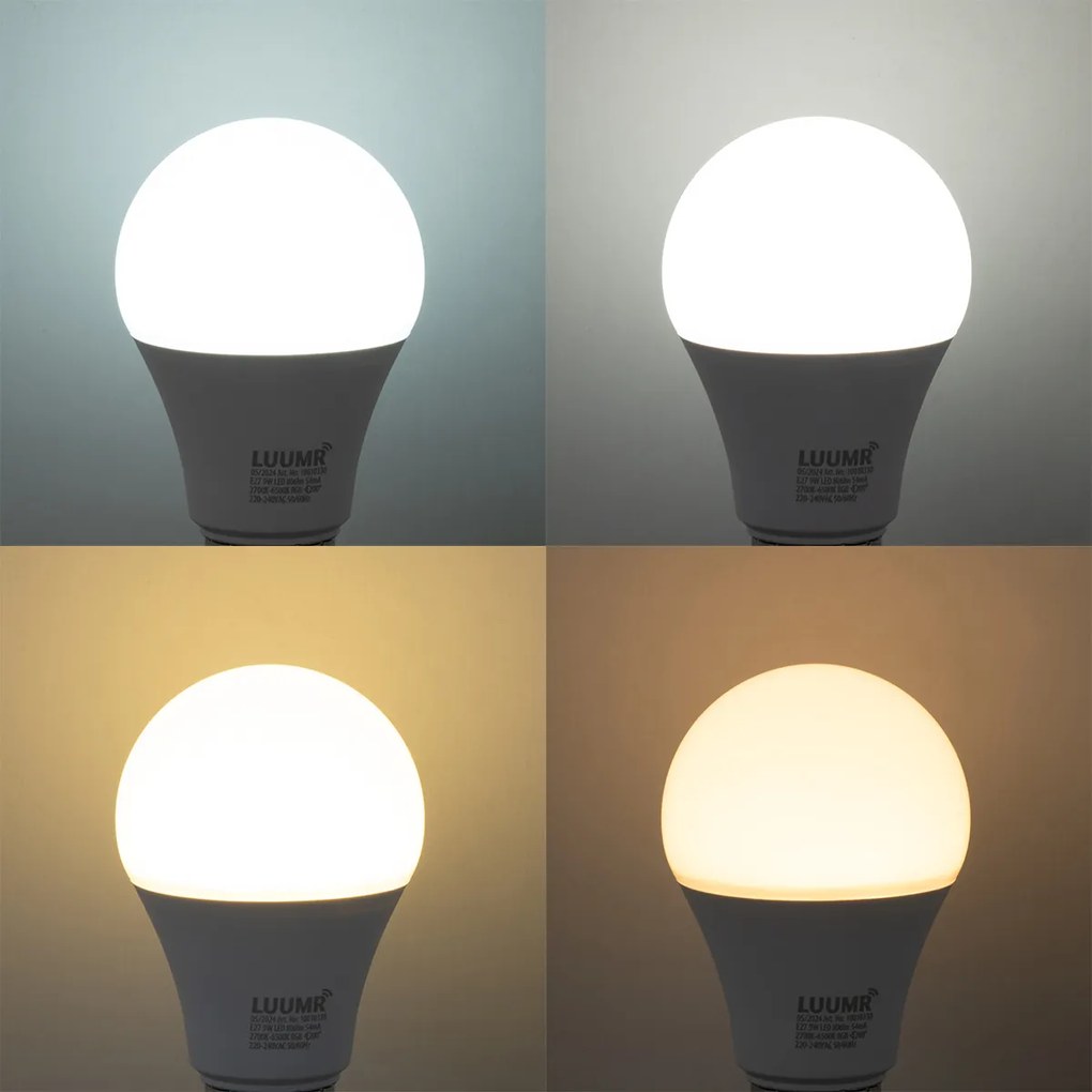 Set di 3 lampadine LED smart E27 dimmerabili A60 9W 806 lm 2700K-6500K incl. Zigbee Smart Hub