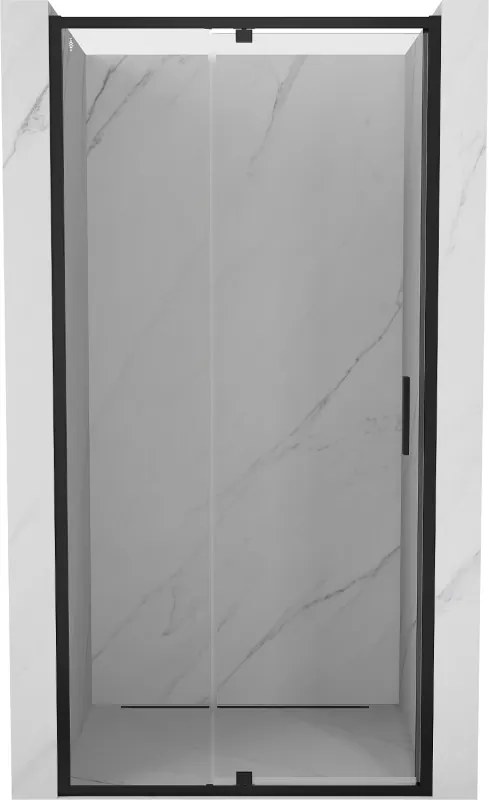 Mexen Exo porta doccia battente 125 cm, trasparente, nero - 819-125-000-70-00