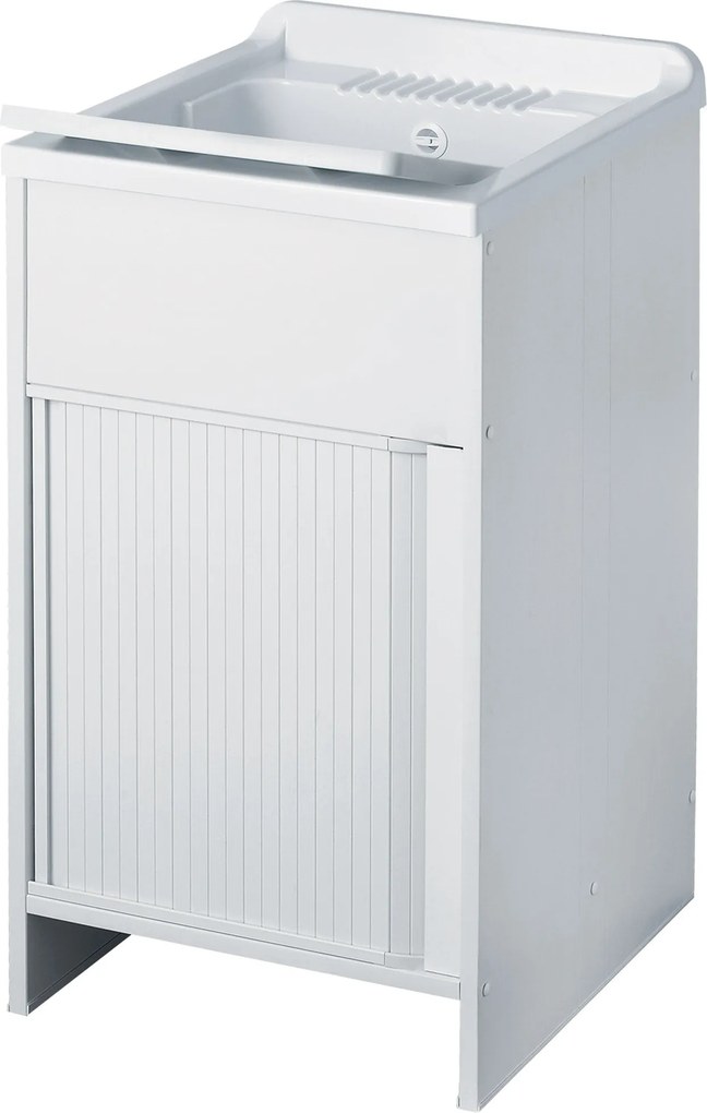 Mobile Lavatoio in PVC 50x50x85 cm con Serranda Forlani Esterni Roc Bianco...