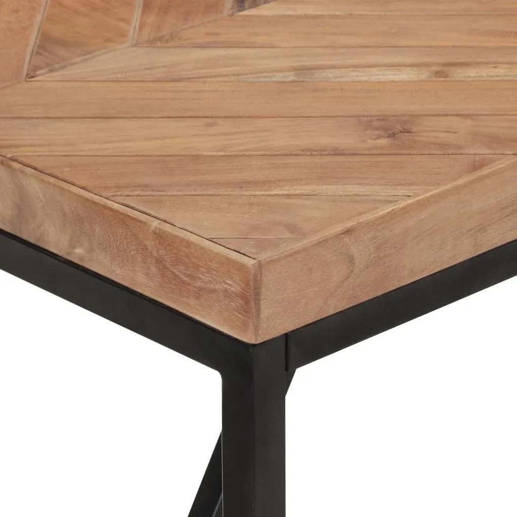 Tavolo da pranzo 160x70x76 cm in legno massello acacia e mango