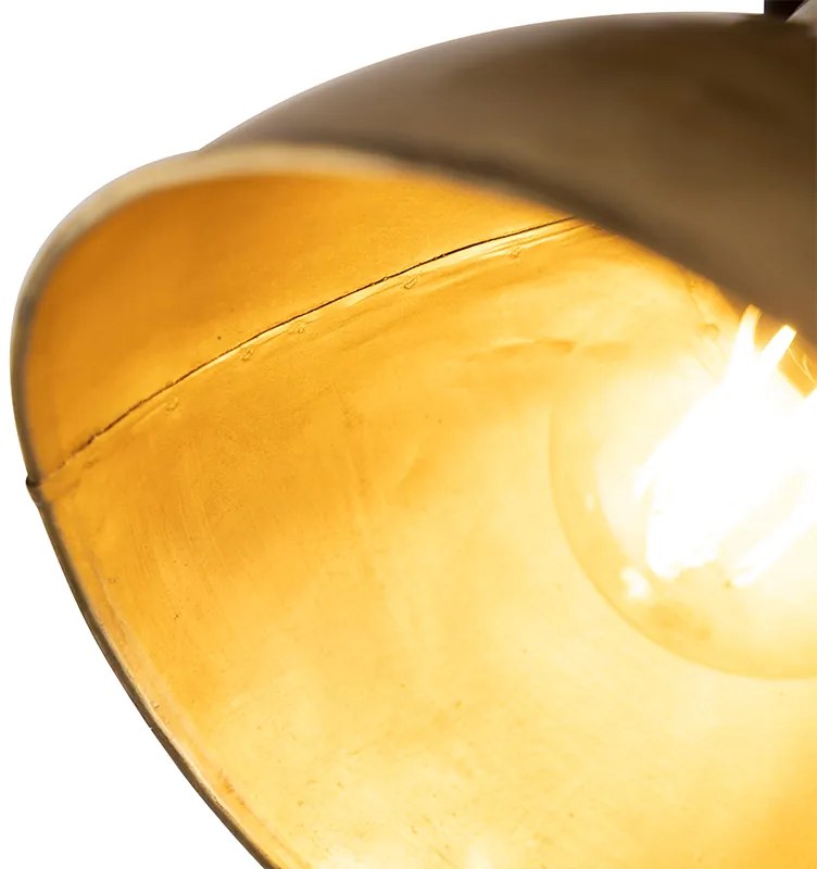 Faretto da soffitto industriale in bronzo con legno 18 cm - Mangoes