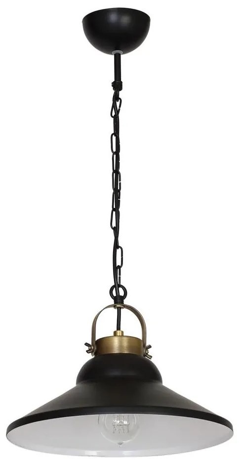 Lampadario IRON 1 1xE27/60W nero/ottone antico