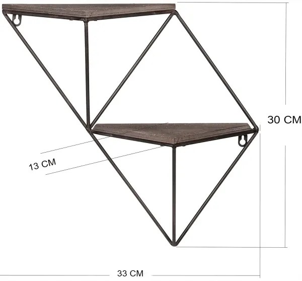 Mensola a muro 30x33 cm abete