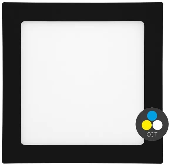 Ecolite LED-WSQ-CCT/25W/CR- Lampada LED da incasso RAFA LED/25W/230V IP44 nero