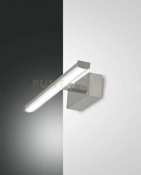 Nala applique cromo l. 30cm a led 3000k - 6w - 700 lm ip44
