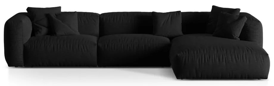 Divano angolare modulare nero (angolo destro) Martina - Micadoni Home