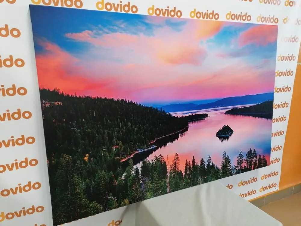 Stampa su tela – Lago al tramonto