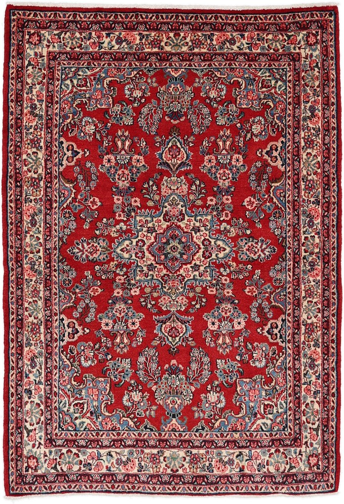 Hamedan Tappeto 140 x 210 (Iran) Annodato A Mano