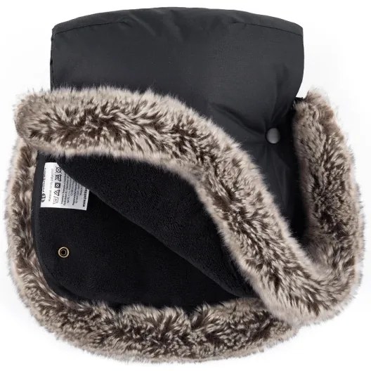 PETITE&MARS - Manicotto per passeggino FURRY Forever Black
